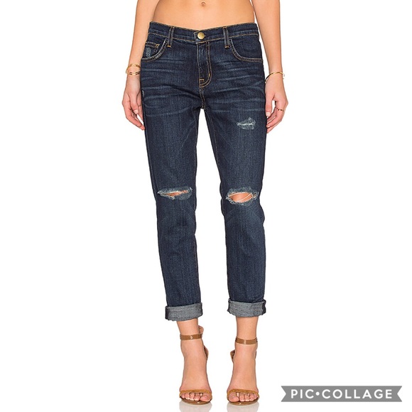 Current/Elliott Denim - Current Elliott The Fling Jeans In Gibson Destroy